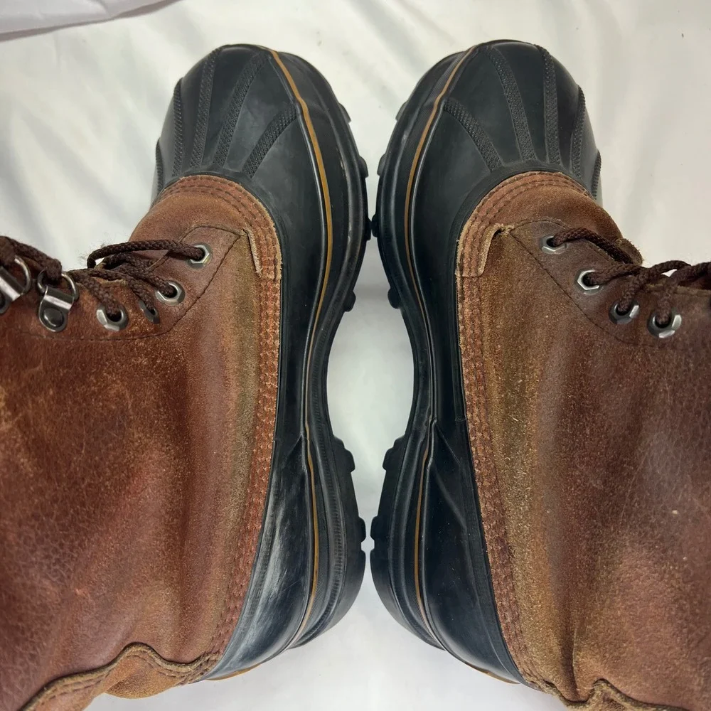 Sorel Maverick NM1080-200‎ Mens Brown Leather Rubber Winter Snow Boots Size 11.5